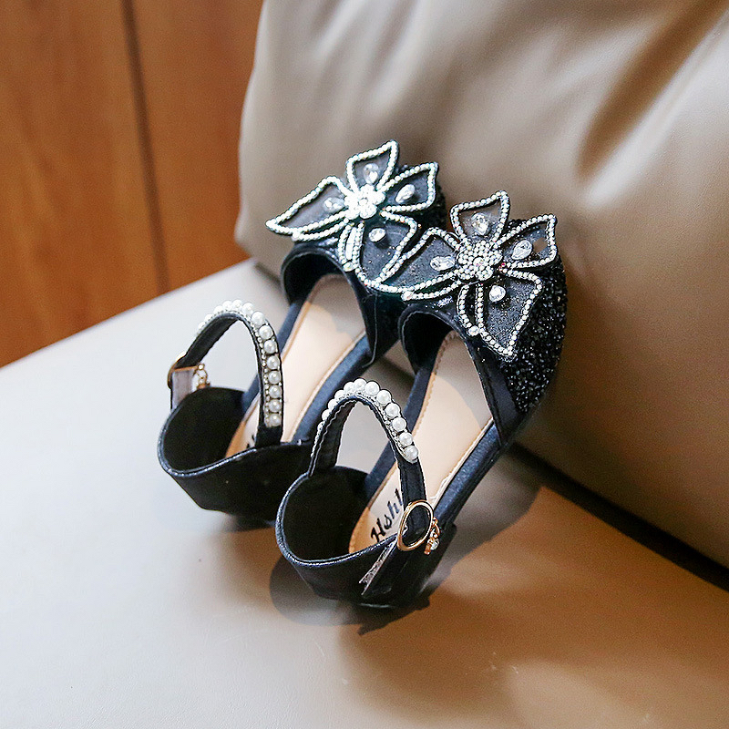 Flat Sandals Factory - OEM/ODM Sparkle Beaded Butterfly Decorated PU Leather