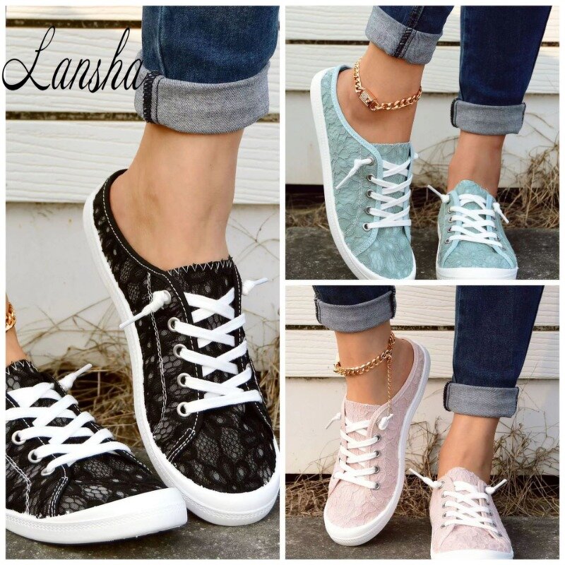 Lace Up Shoes Manufacturer - OEM/ODM Spring Summer New Flat Canvas Walking Shoes