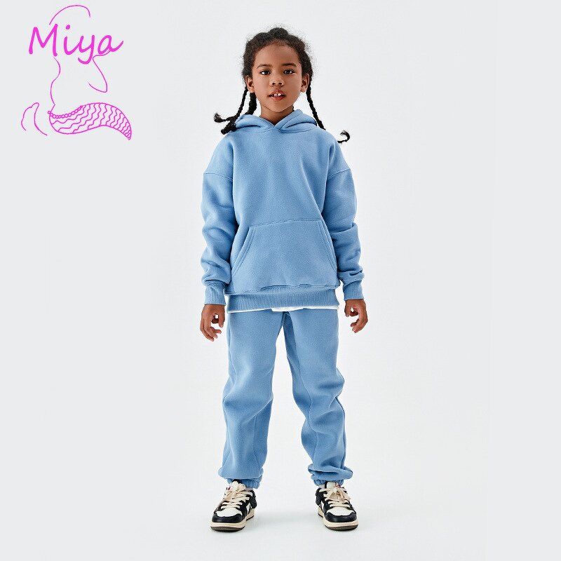 Children Clothing Factory - OEM/ODM 350G Fleece Hoodie Sweatshirts Pants Set