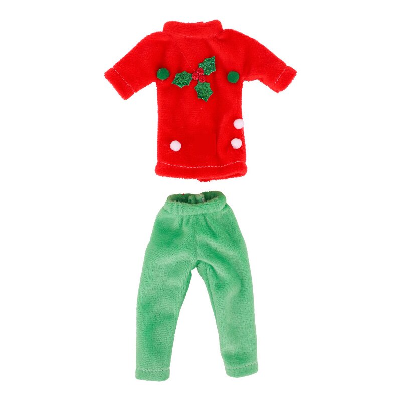 Christmas Doll Clothing Manufacturer - OEM/ODM 30cm Bobby Doll Fleece Top Pants Set