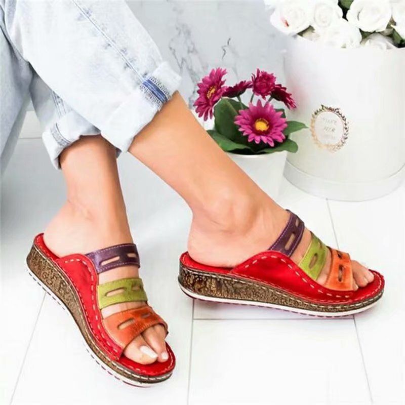 Beach Sandals Factory - OEM/ODM Soft PU Leather Woven Cross Strap Slipper