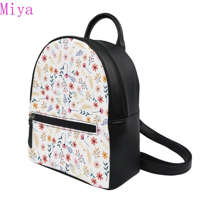 Children Backpack Manufacturer - OEM/ODM Custom Logo Floral Print PU Leather Backpack