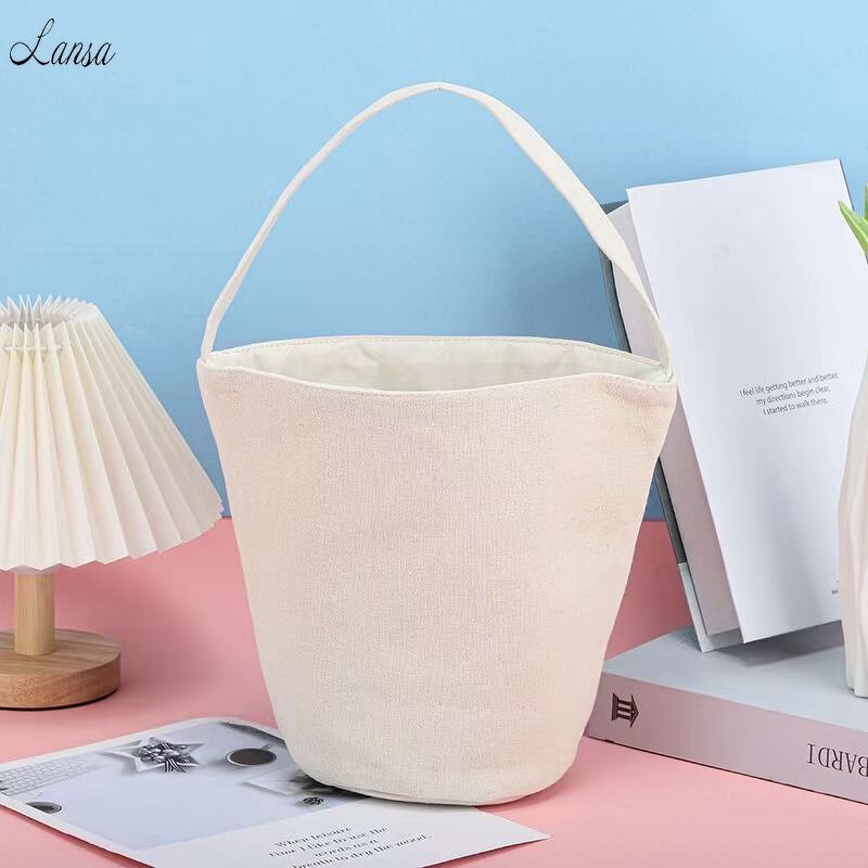 Halloween Basket Manufacturer - OEM/ODM CUSTOM LOGO BLANK Canvas Pumpkin Gift Bag