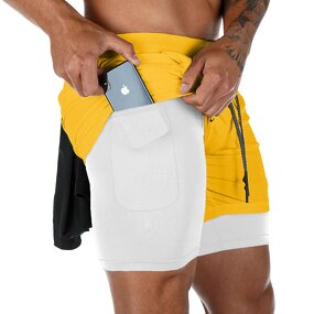 Men's Running Shorts Manufacturer - OEM/ODM Custom 2-in-1 Gym Shorts