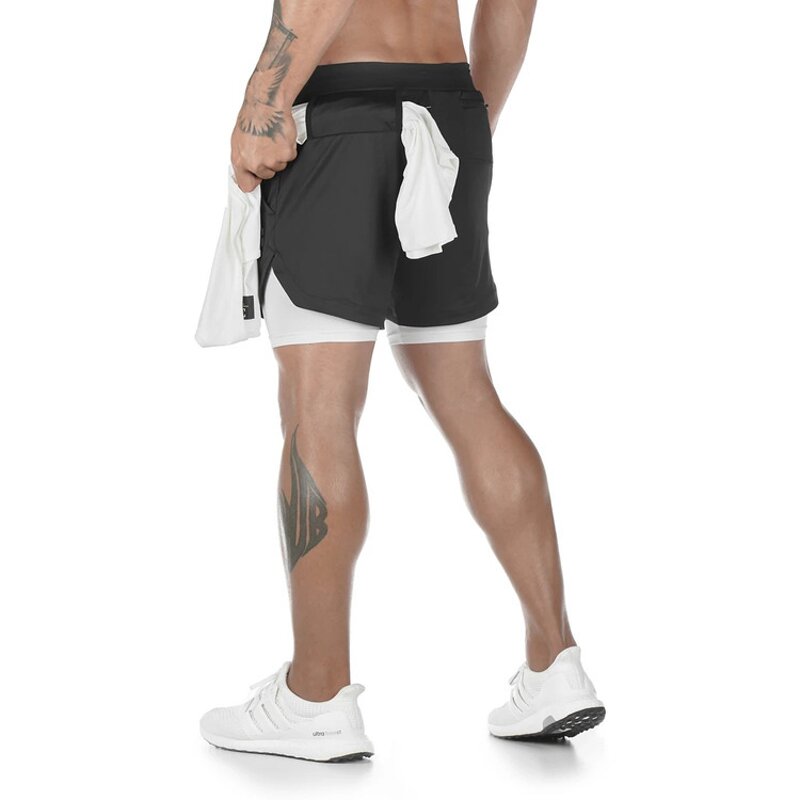 Men's Running Shorts Manufacturer - OEM/ODM Custom 2-in-1 Gym Shorts