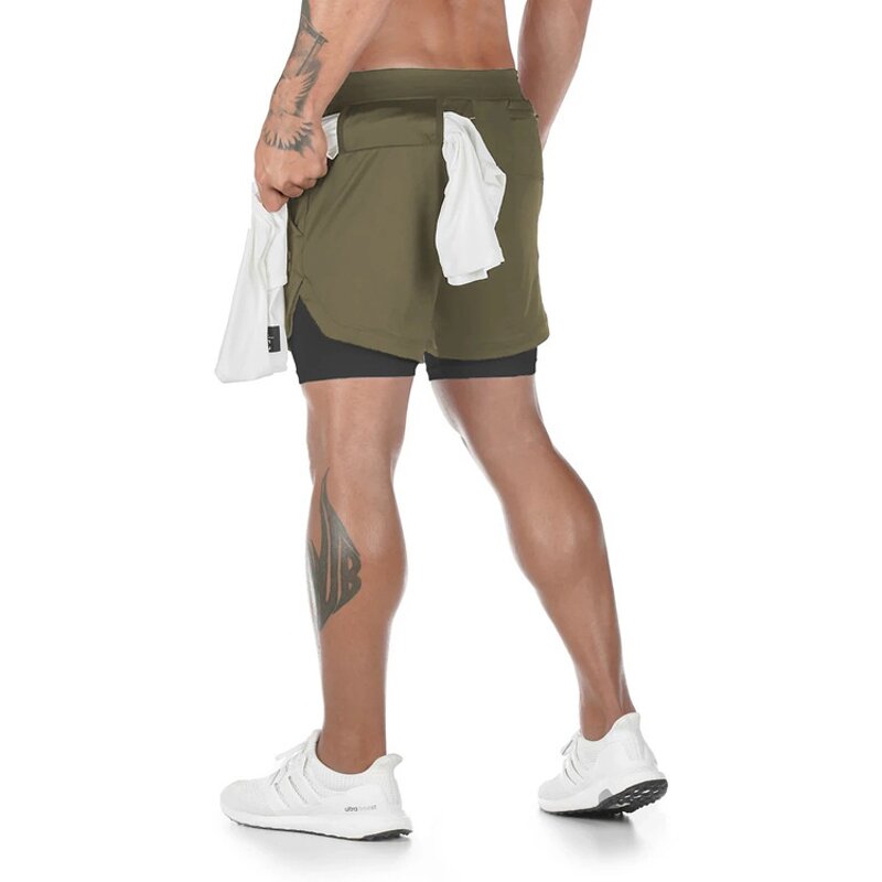 Men's Running Shorts Manufacturer - OEM/ODM Custom 2-in-1 Gym Shorts