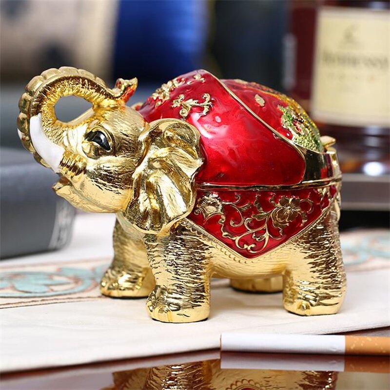 Metal Ashtray Manufacturer - OEM/ODM Custom Nordic Elephant Ashtray with Cap