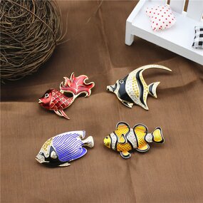Brooch Manufacturer - OEM/ODM Custom Enamel Tropical Fish Brooch Pin