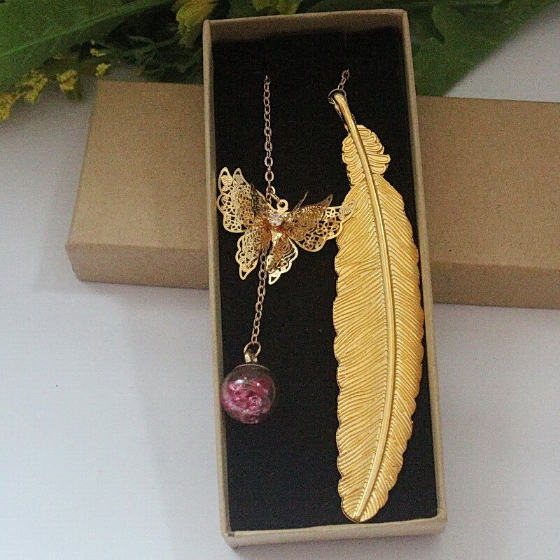 Metal Bookmark Manufacturer - OEM/ODM Custom Gold Plating Angel Wings Bookmark
