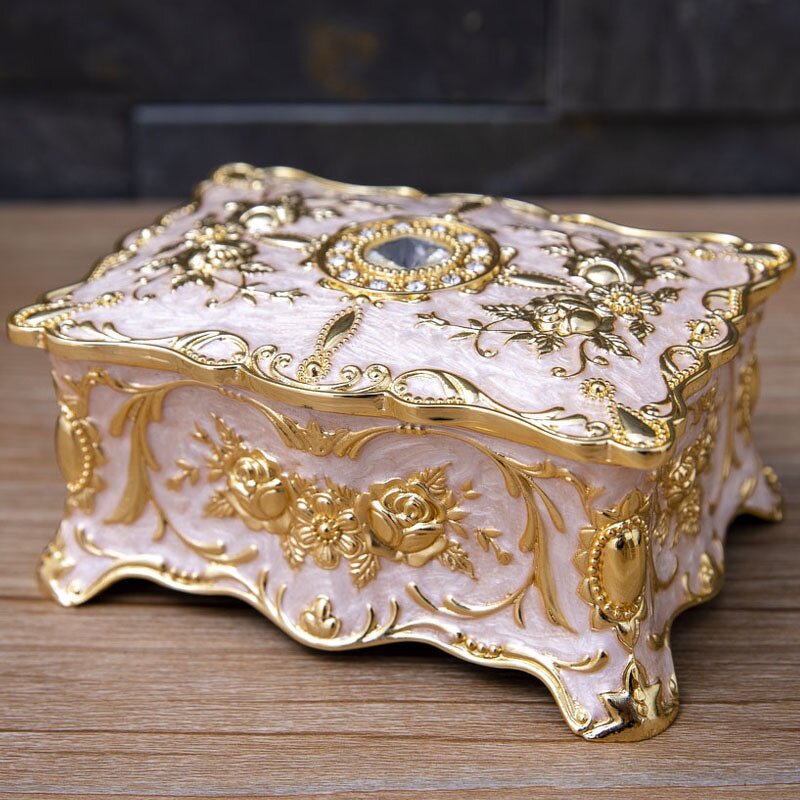 Jewelry Box Manufacturer - OEM/ODM Custom Gold Blue Red Diamond Inlaid Box
