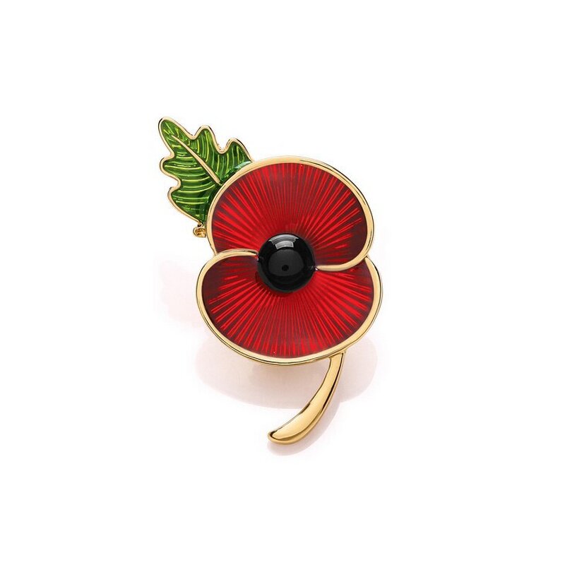 Brooch Manufacturer - OEM/ODM Custom Zinc Alloy Poppy Flower Brooch