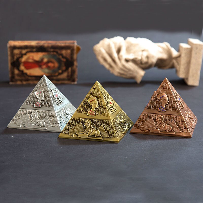 Metal Ashtray Manufacturer - OEM/ODM Custom Egyptian Pharaoh Pyramid Ashtray
