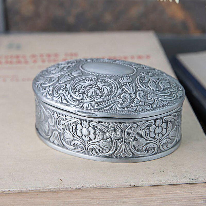 Jewelry Box Manufacturer - OEM/ODM Custom Zinc Alloy Oval Wedding Ring Box
