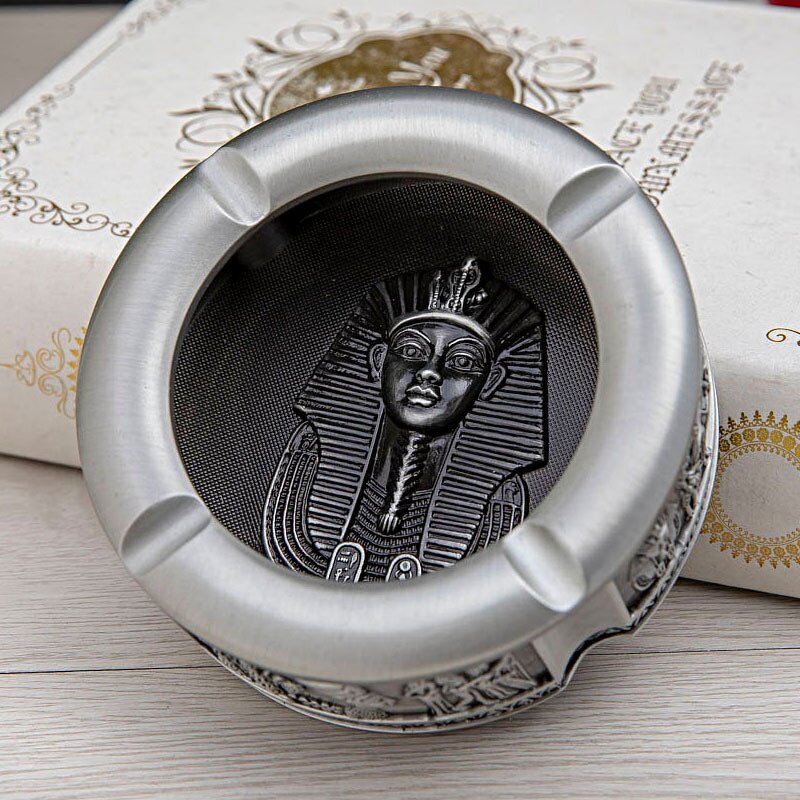 Metal Ashtray Manufacturer - OEM/ODM Custom Egyptian Pharaoh Vintage Ashtray