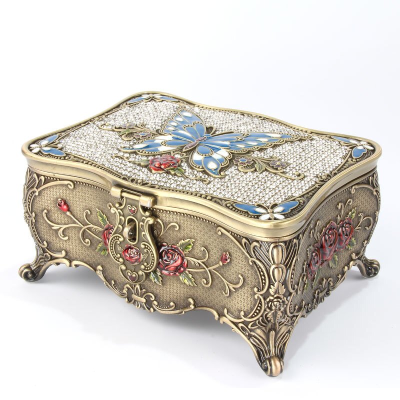 Jewelry Box Manufacturer - OEM/ODM Custom Retro Diamond Studded Storage Box