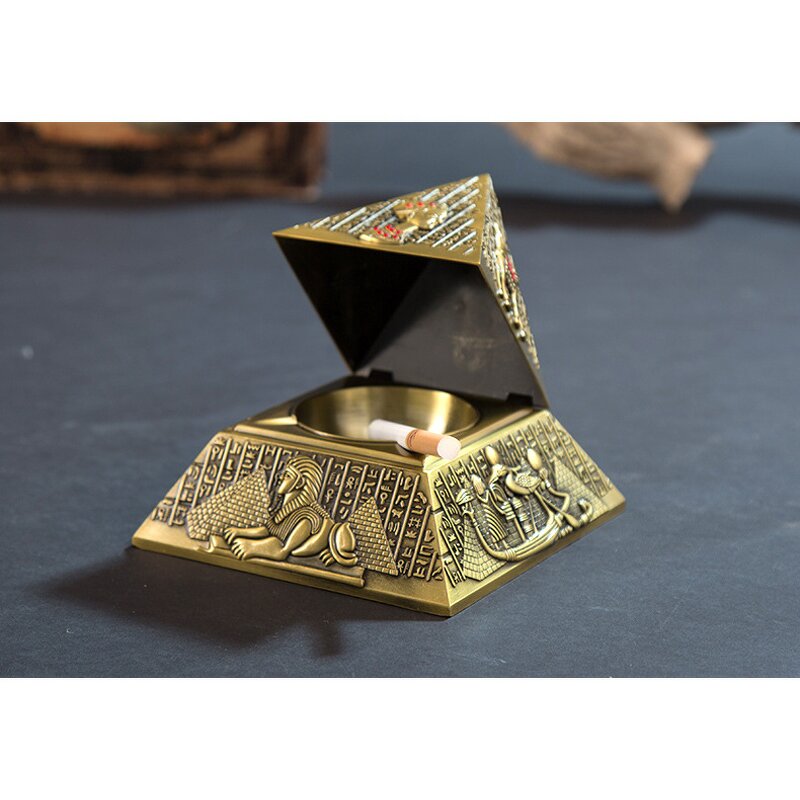 Metal Ashtray Manufacturer - OEM/ODM Custom Egyptian Pharaoh Pyramid Ashtray