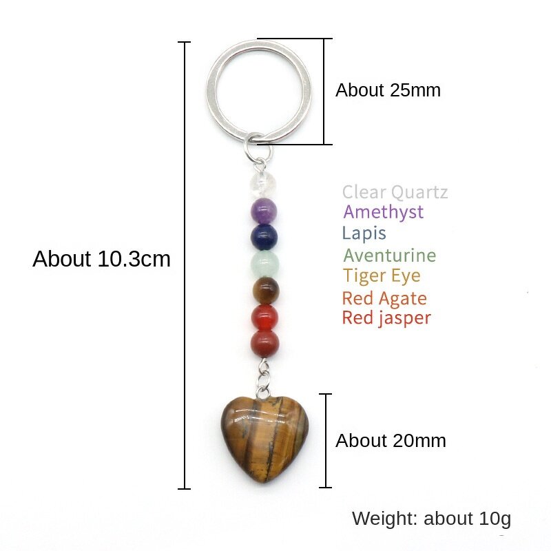 Keychain Pendant Manufacturer - OEM/ODM Custom Natural Crystal Heart Keychain