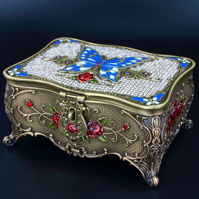 Jewelry Box Manufacturer - OEM/ODM Custom Retro Diamond Studded Storage Box