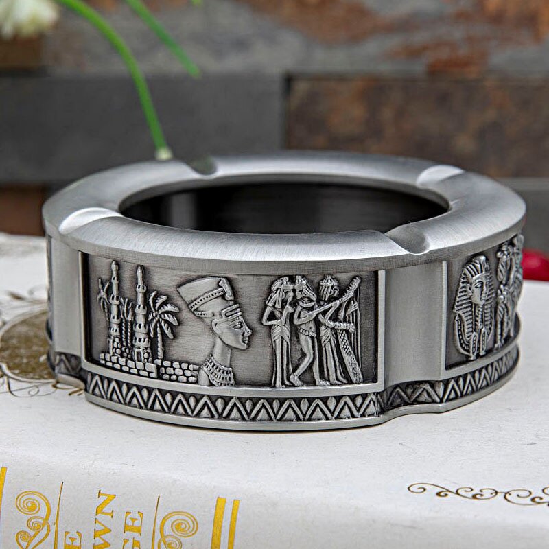 Metal Ashtray Manufacturer - OEM/ODM Custom Egyptian Pharaoh Vintage Ashtray
