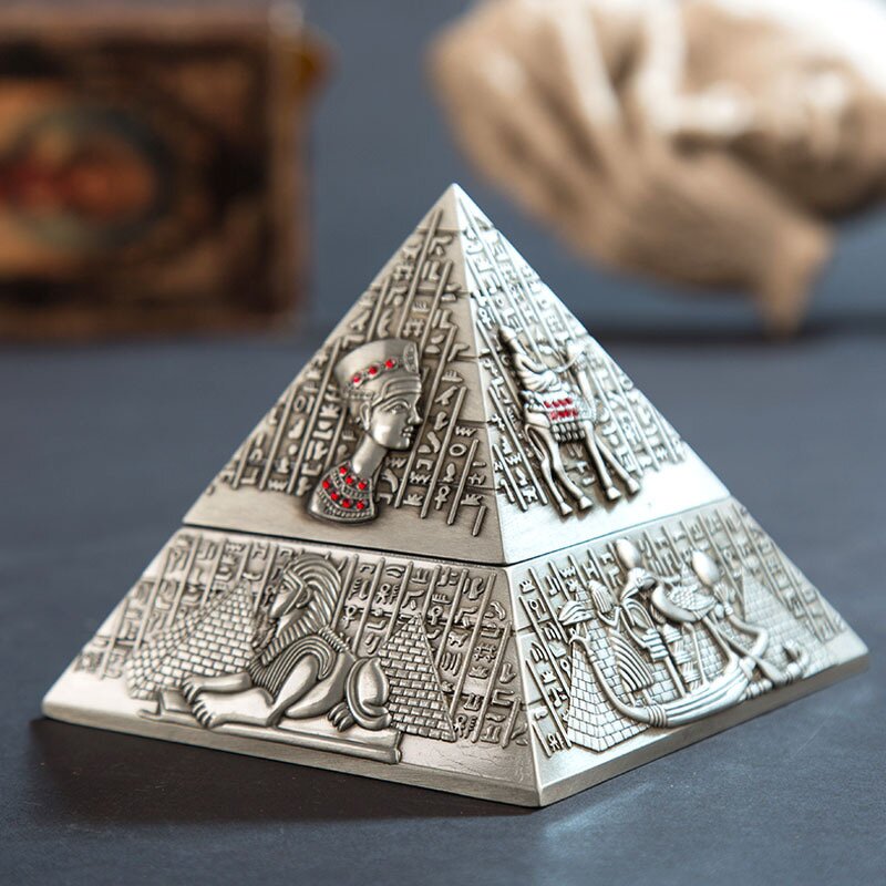 Metal Ashtray Manufacturer - OEM/ODM Custom Egyptian Pharaoh Pyramid Ashtray