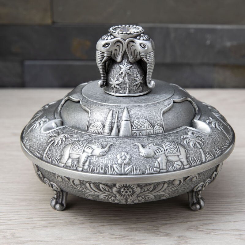 Metal Ashtray Manufacturer - OEM/ODM Custom Round Ashtray with Cover