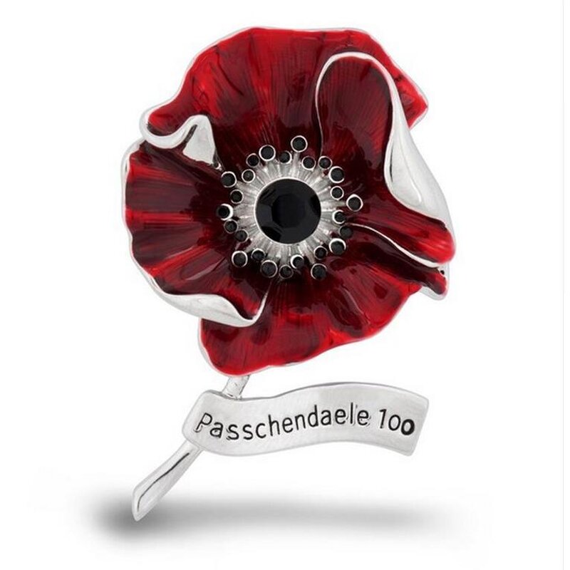 Brooch Manufacturer - OEM/ODM Custom Red Poppy Brooch Pin
