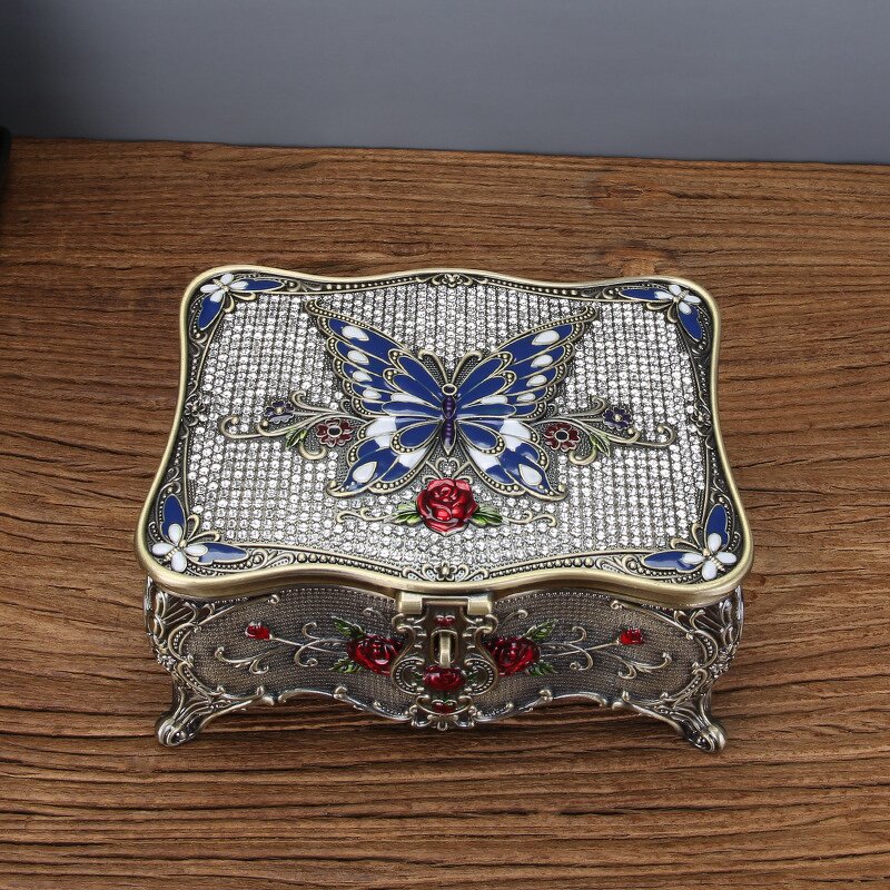 Jewelry Box Manufacturer - OEM/ODM Custom Retro Diamond Studded Storage Box