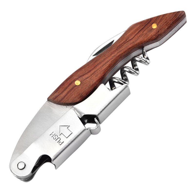 Wine Opener Manufacturer - OEM/ODM Custom Wood Handle Double Hinge Corkscrew