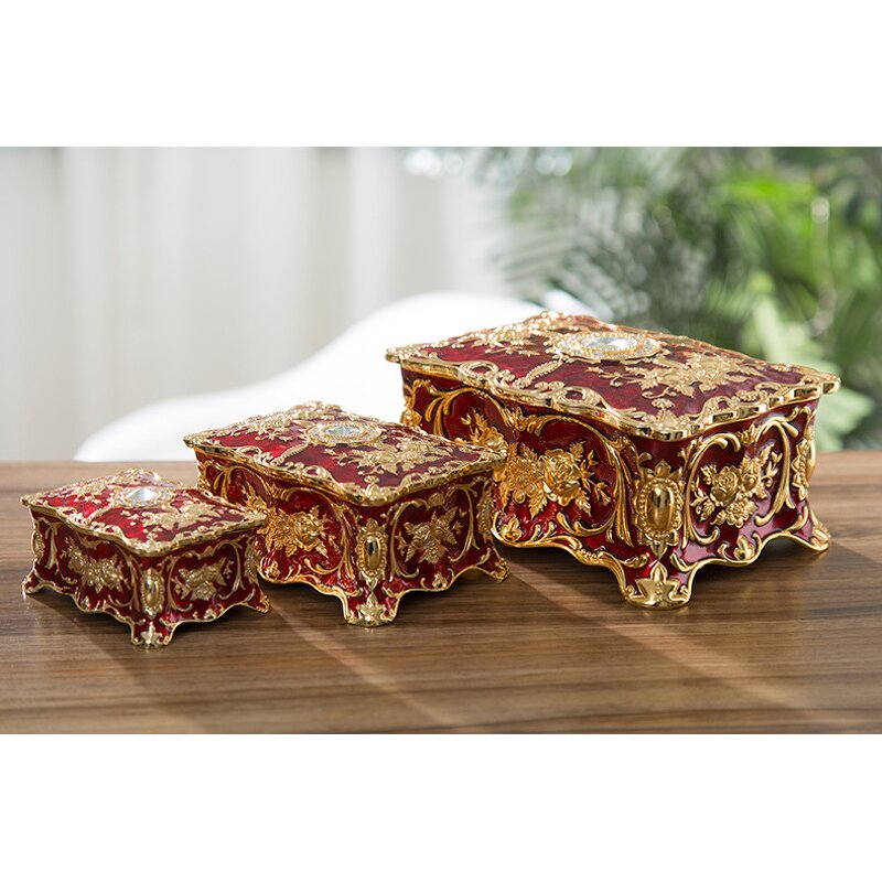 Jewelry Box Manufacturer - OEM/ODM Custom Vintage Rose Jewelry Storage Box