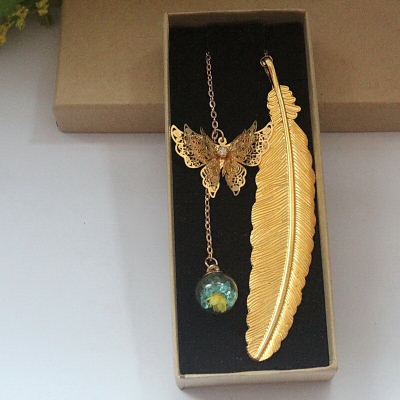 Metal Bookmark Manufacturer - OEM/ODM Custom Gold Plating Angel Wings Bookmark
