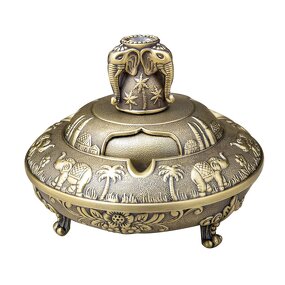 Metal Ashtray Manufacturer - OEM/ODM Custom Round Ashtray with Cover