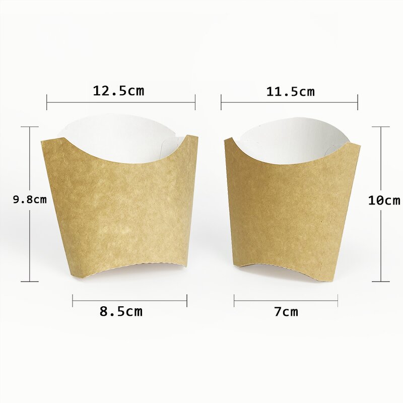 French Fries Box Supplier - Custom Logo Kraft Takeaway