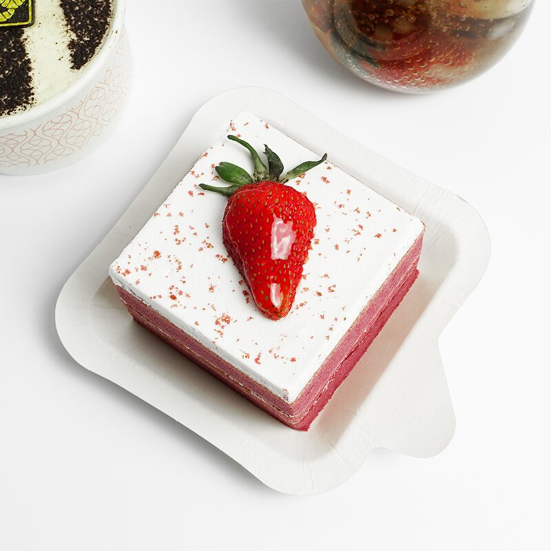 Sugarcane Tray Supplier - Custom Dessert Cake Snack Takeaway