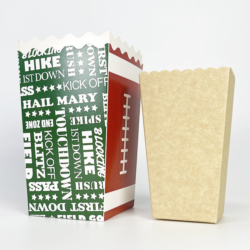 Popcorn Paper Box Supplier - Custom Red White Striped Bucket