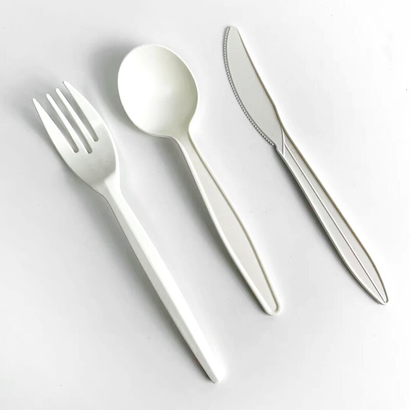 Cornstarch Cutlery Set Supplier - Custom Biodegradable Spoon Fork