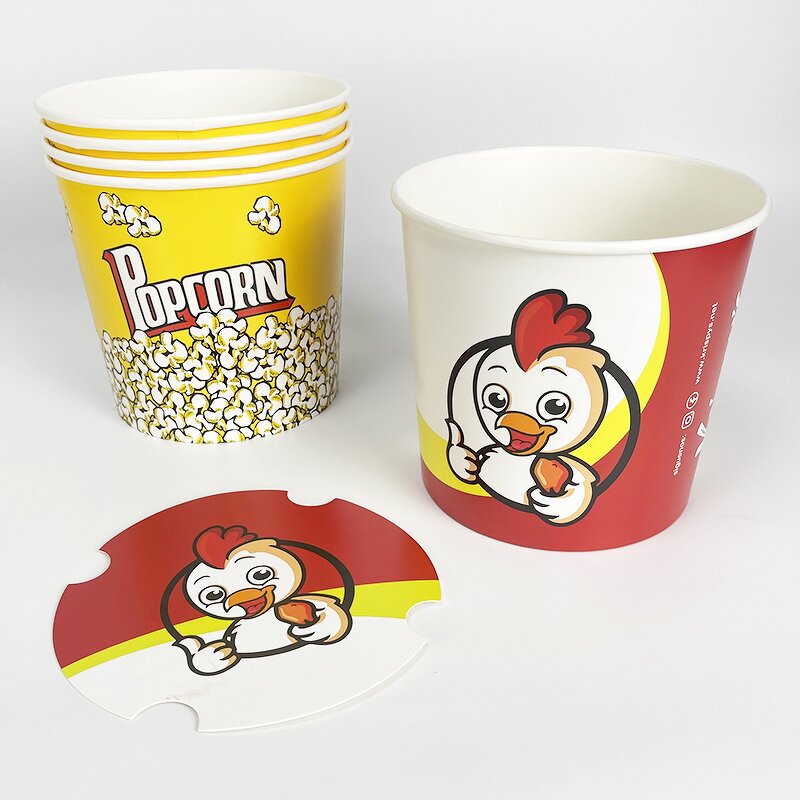 Large Popcorn Cup Factory - Custom Kraft Compostable OEM