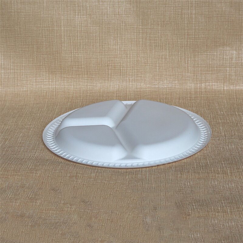 Biodegradable Food Plate Supplier - Custom 10 Inch 3 Compartment
