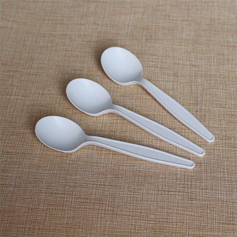 Corn Starch Soup Spoon Factory - Custom Compostable White OEM