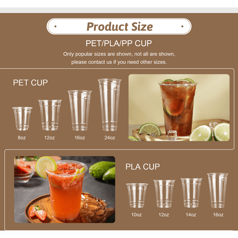 Bubble Tea Cup Factory - Biodegradable Clear Pla OEM