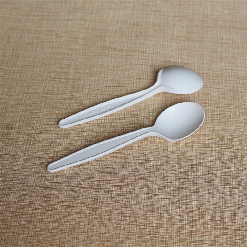 Corn Starch Soup Spoon Factory - Custom Compostable White OEM