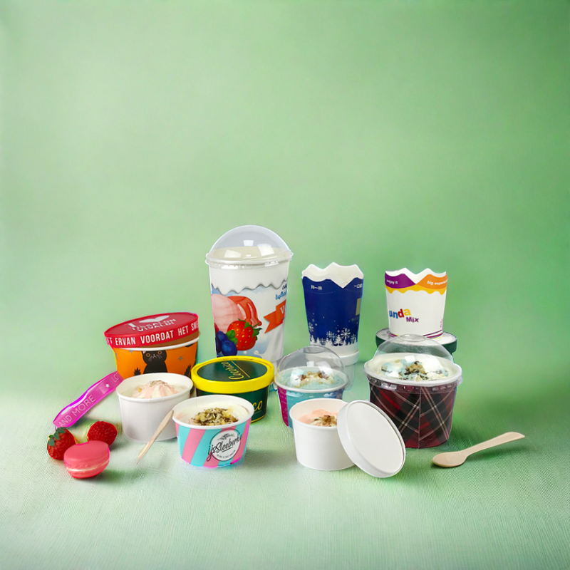Ice Cream Paper Cup Supplier - Custom 5oz Bowl with Lids OEM