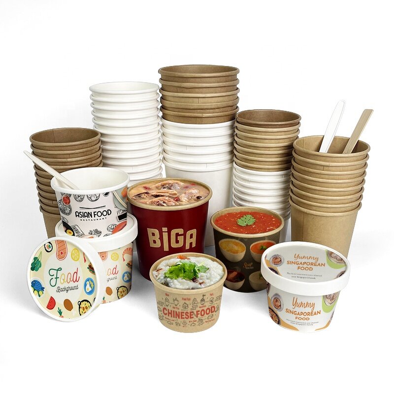 Kraft Soup Bowl Factory - Custom Biodegradable with Lid OEM