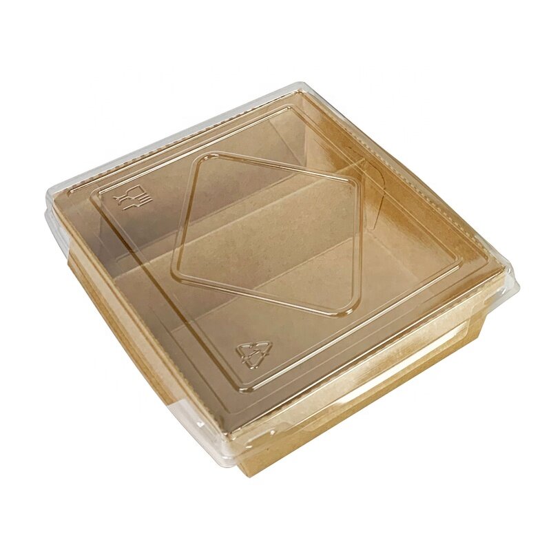 Food Tray with Lid Factory - Custom 2 Compartments Kraft