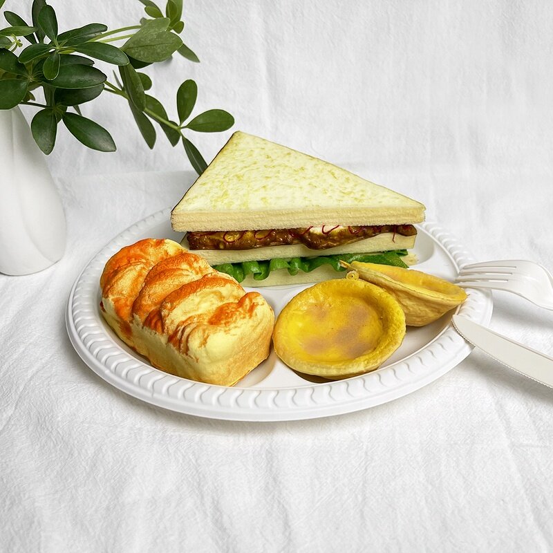 Biodegradable Food Plate Supplier - Custom 10 Inch 3 Compartment