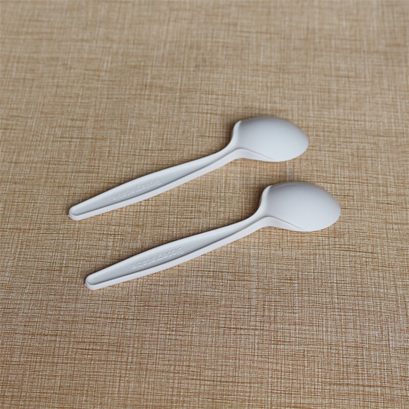 Corn Starch Soup Spoon Factory - Custom Compostable White OEM