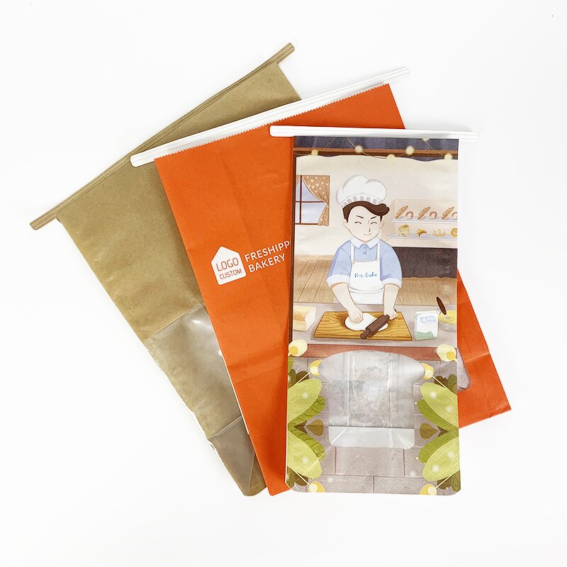 Kraft Bread Bag Supplier - Custom Printed Closure Bag OEM