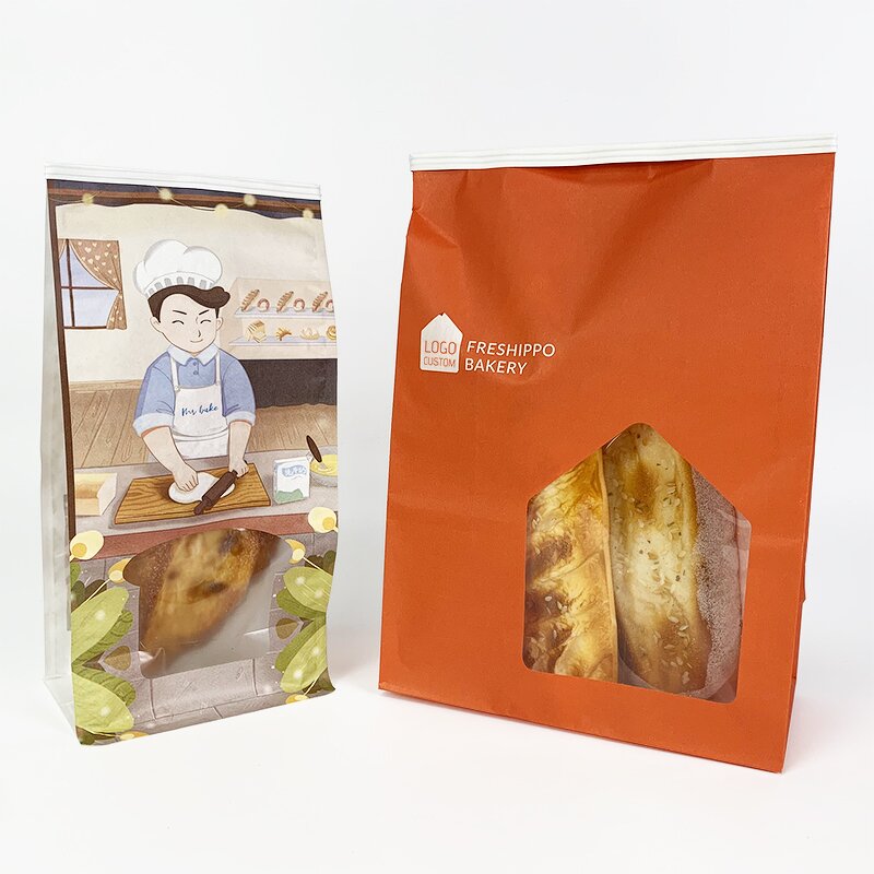 Kraft Bread Bag Supplier - Custom Printed Closure Bag OEM