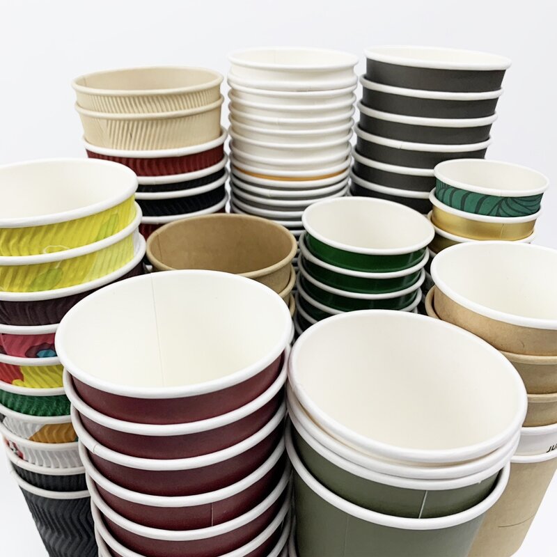 Biodegradable Paper Cup Supplier - Custom Mini 2-8oz with Lid