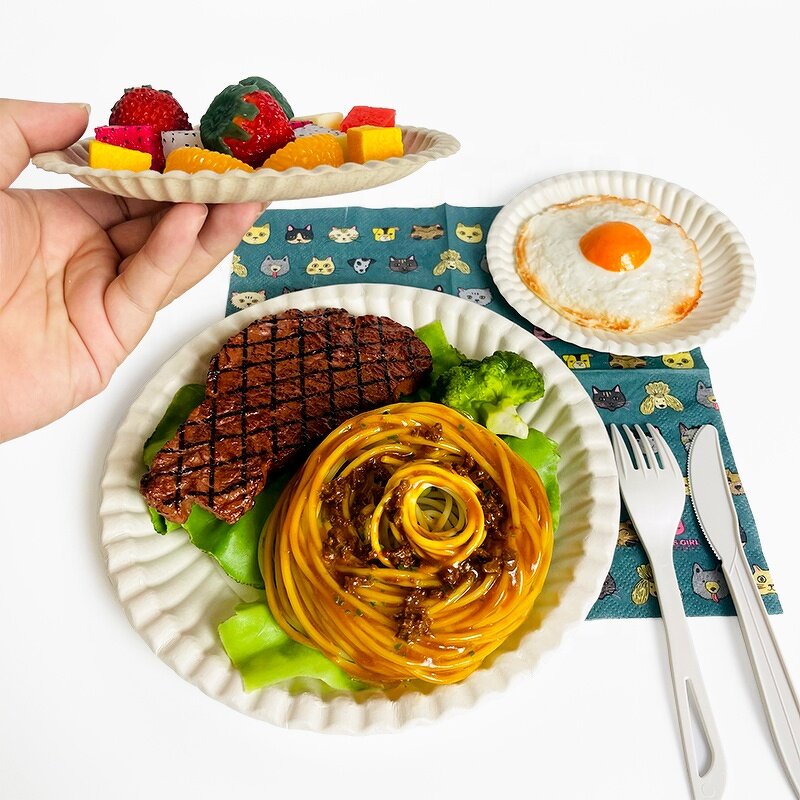 Sugarcane Pulp Plate Factory - Custom 5inch Microwavable OEM