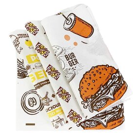 Burger Wrapping Paper Factory - Custom Food Safe Grade Printing
